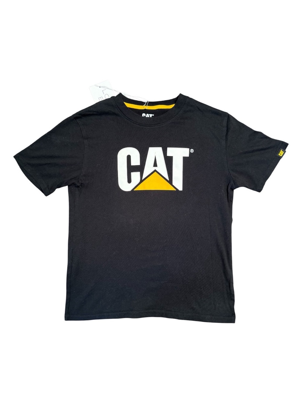 NWT Caterpillar CAT Boys 8 Black Logo Tee Construction Graphic Shirt